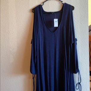 Blue Off Shoulder Dress